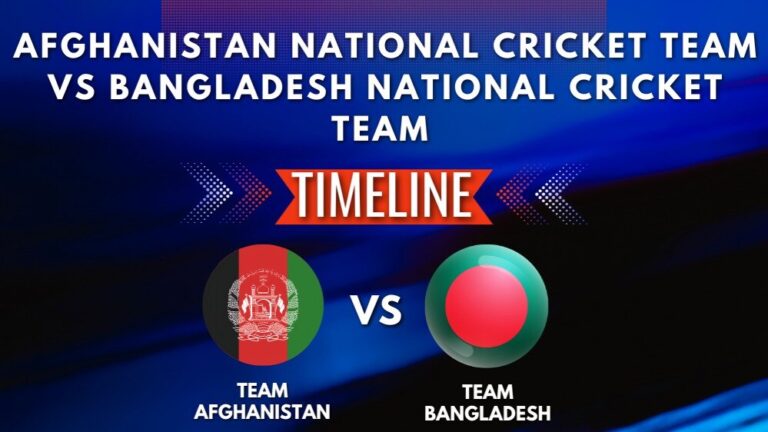 Afghanistan National Cricket Team vs Bangladesh National Cricket Team Timeline